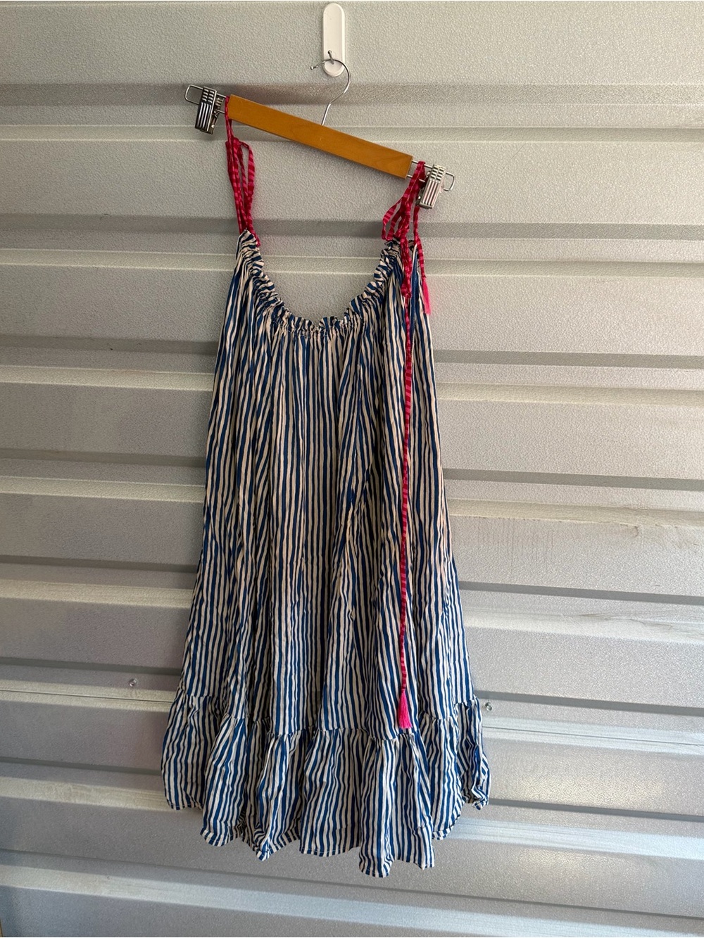 NATALIE MARTIN Jerusha Striped Tie-Shoulder Mini Dress